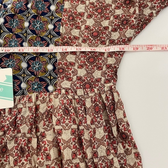 Umgee Boho Multi Color Paisley Boho Dress Loose Fit New - Picture 7 of 9